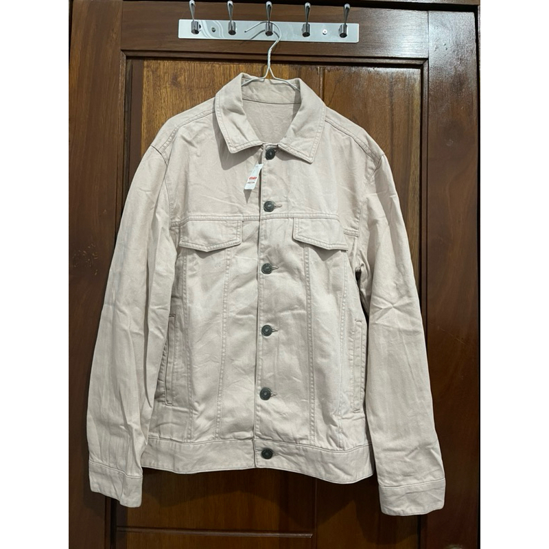 SPAO DENIM JEANS JACKET PINK MUDA CANTIK