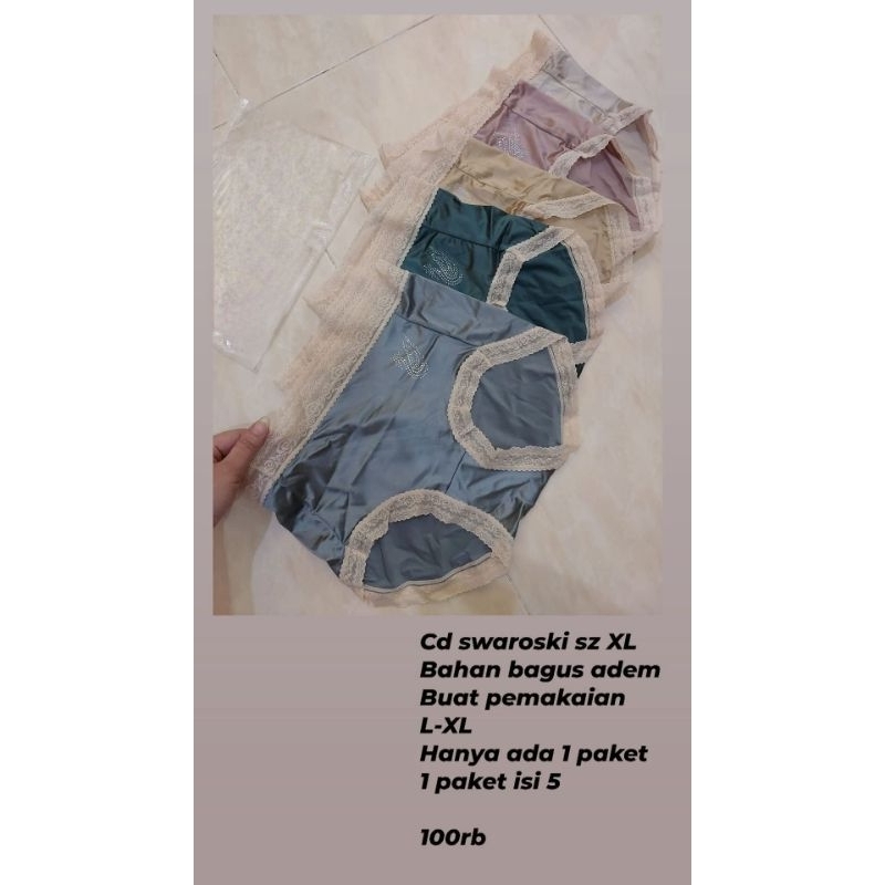 CD swaroski size XL celana dalam