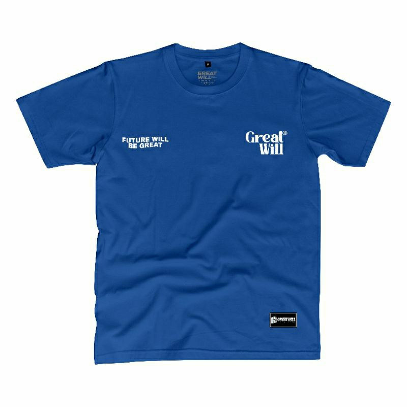 GREATWILL - Tshirt LR Denim Blue - Pakaian Pria - Kaos Distro
