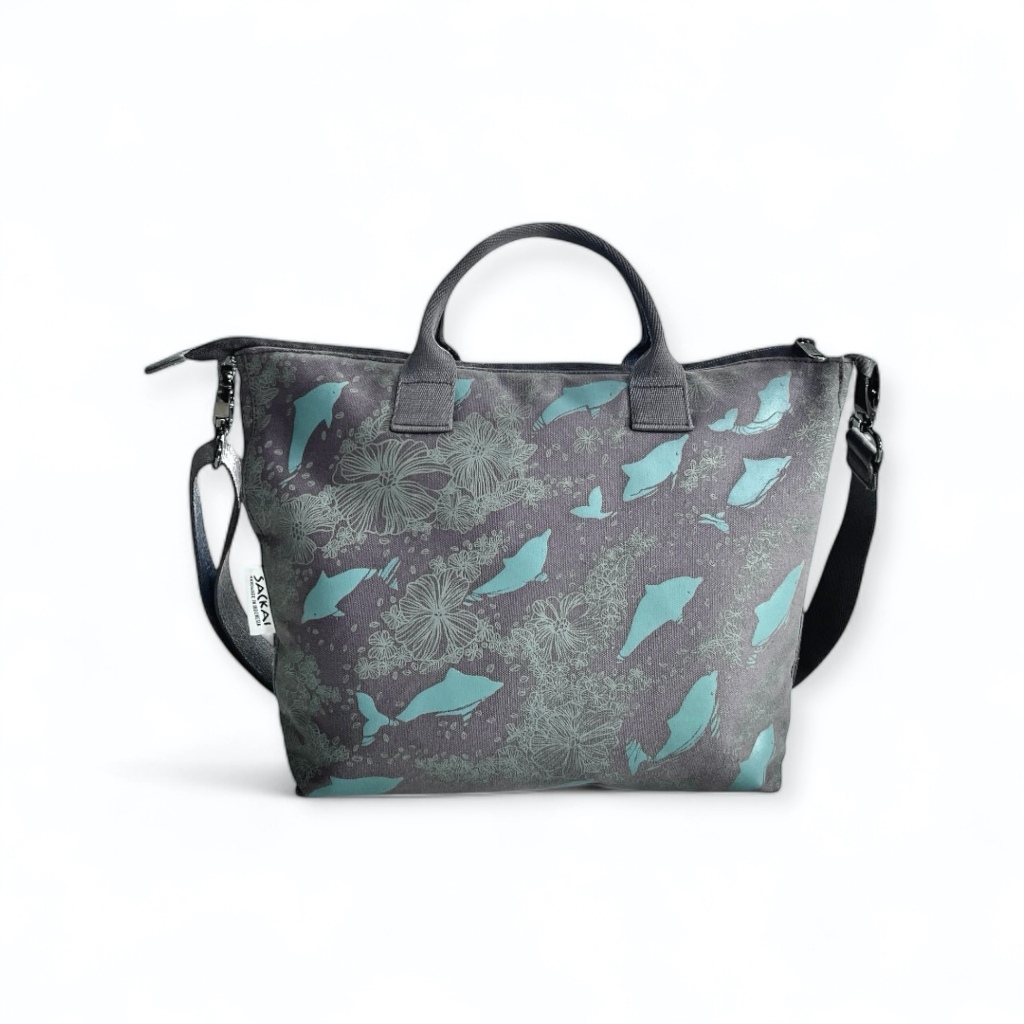 Sackai Sidebar Bag "Dolphins & The Guardian Flowers"