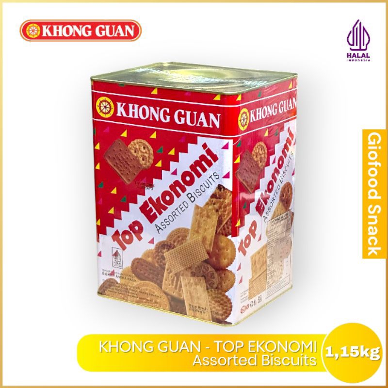 

KHONG GUAN TOP EKONOMI 1,15KG Kaleng Besar - Assorted Biscuits - Biskuit Aneka Rasa