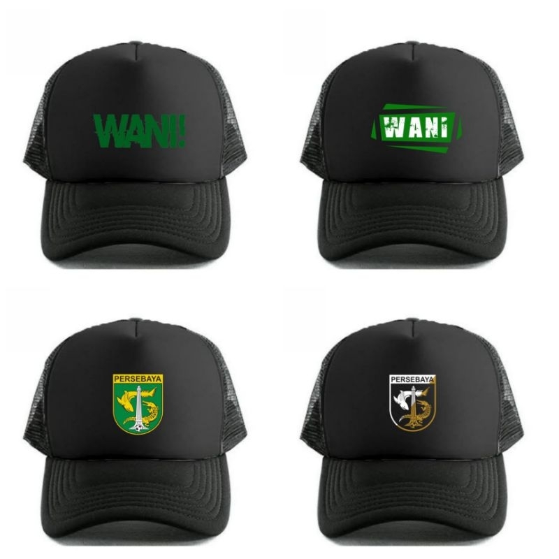 TOPI JARING PERSEBAYA HITAM
