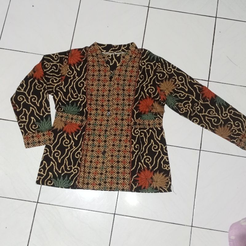Baju Atasan Batik Kerja Guru Atasan Batik Formal Wanita PRELOVED