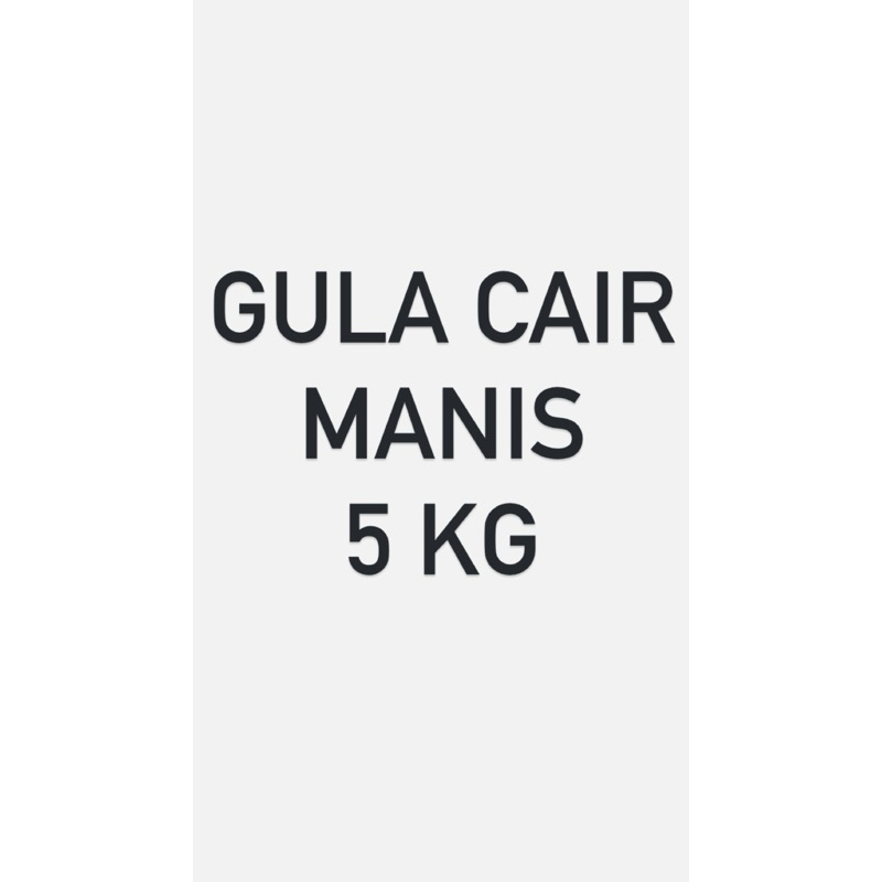 

Gula cair 5 kg manis nyelekit/fruktosa/fructose