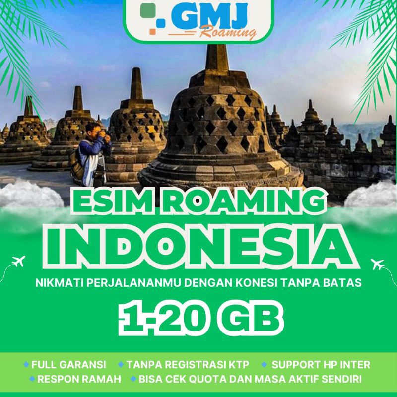 [Esim] DATA ROAMING 1GB 7 HARI TELKOMSEL [ SUPPORT INTER TERBLOKIR ]