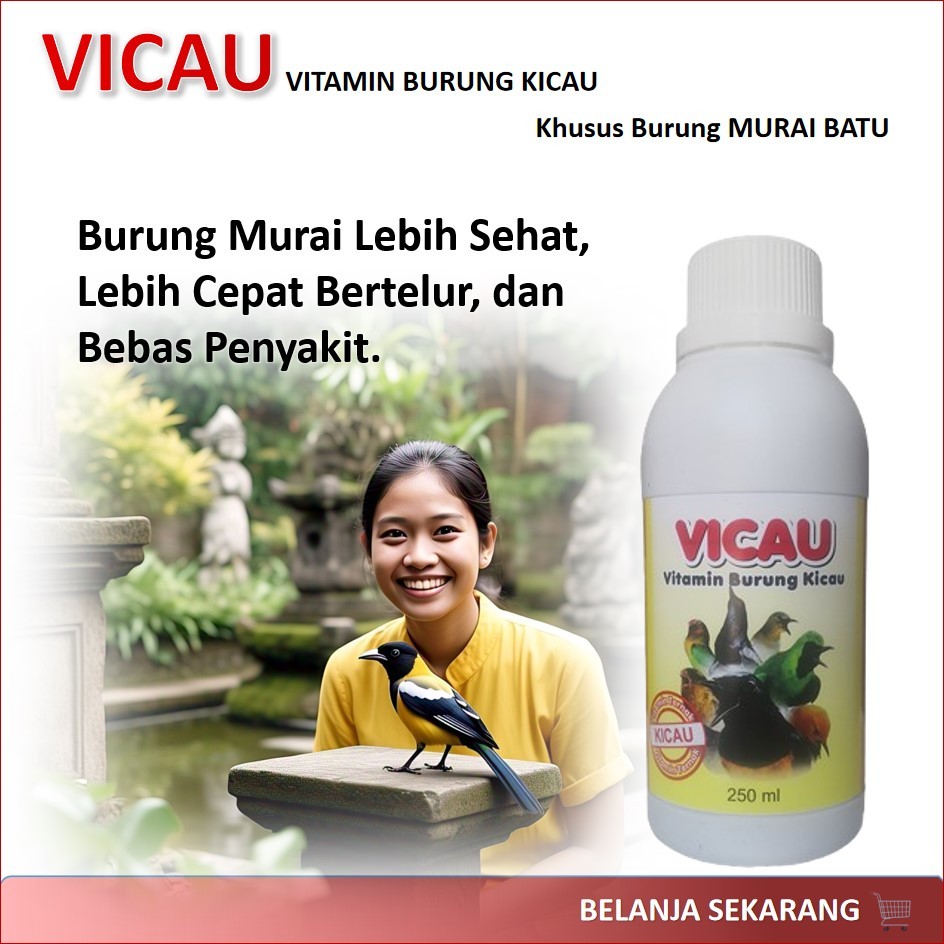 PAKET VICAU MURAI / Suplemen burung murai batu / Vitamin burung murai batu / Obat burung murai batu 