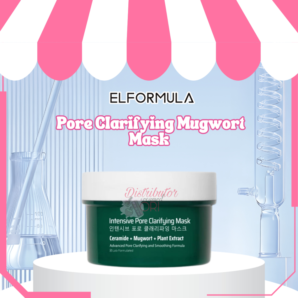 ELFORMULA Intensive Pore Clarifying Mugwort Mask - Clay Mask Mud Mask Acne Pembersih Pori-pori Pores