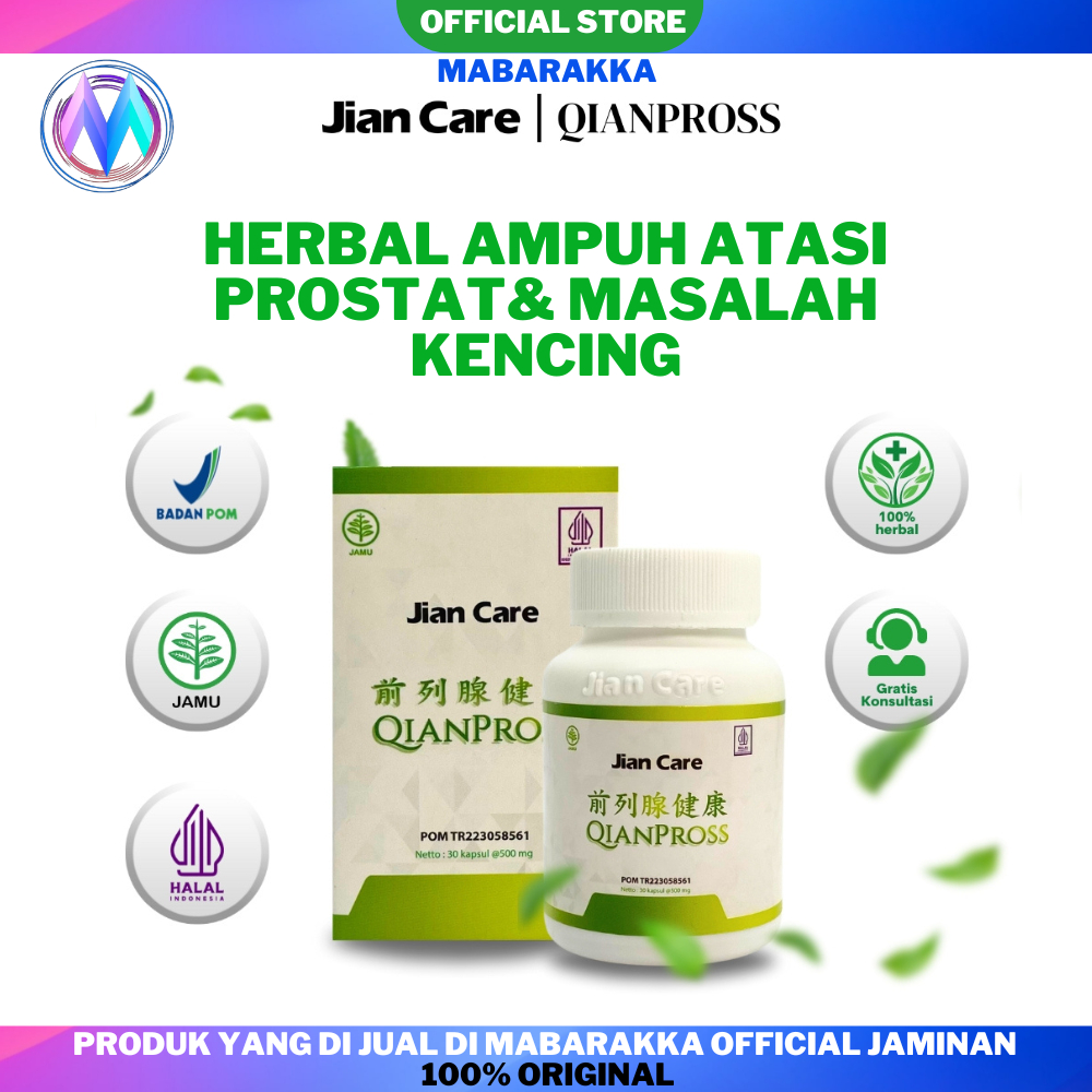 Qianpross Jiancare ORIGINAL BPOM Ampuh untuk Atasi Prostat dan MAsalah Kencing obat  qianpros