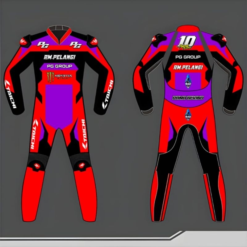Wearpack Balap Mini Gp Road race Anak costum bebas free desain dan Sleding pad 02