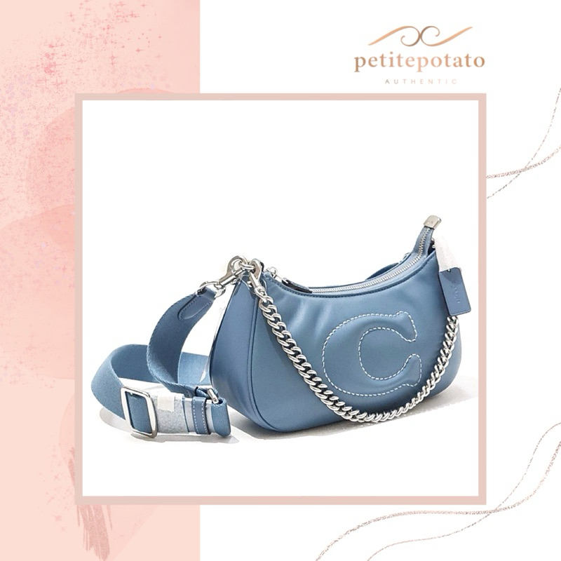 TAS BRANDED WANITA COACH TERI SHOULDER BAG QUILTING DOUBLE STRAP