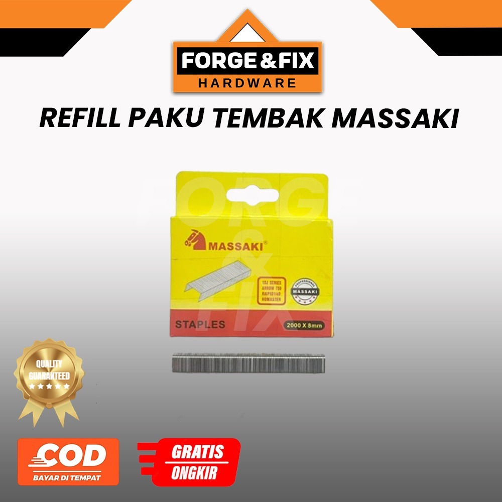 

[2000PCS] MASSAKI Refill Isi Staples Paku Tembak 8 MM