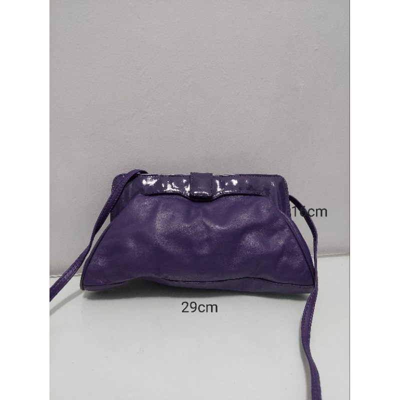 tas kulit asli warna ungu