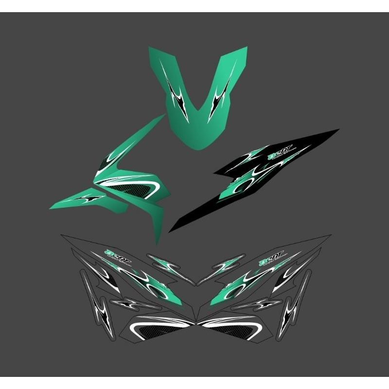 STRIPING STICKER TRANSPARAN BEAT DELUXE DESAIN VIETNAM STYLE