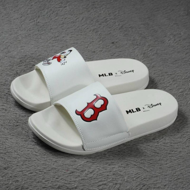 Sendal MLB Korea Boston x Mickey Mouse Monogram Slide