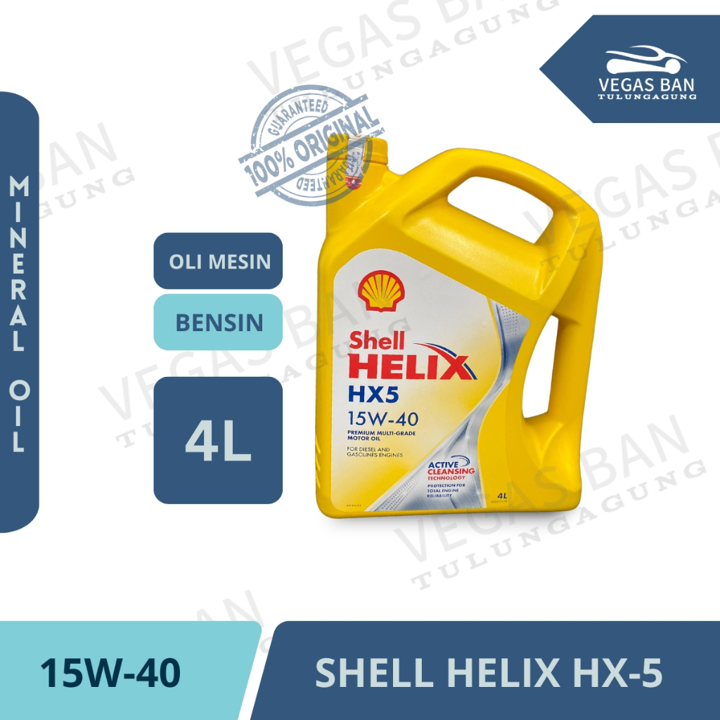 SHELL Helix HX-5 SAE 15W-40 Oli Mobil Bensin/Diesel 4 Liter
