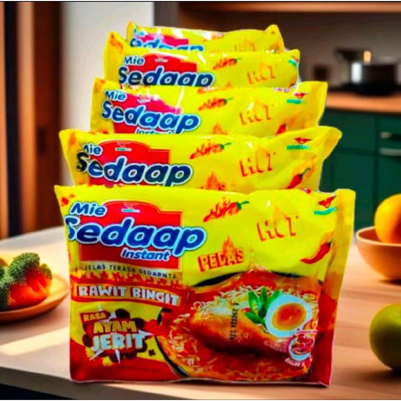 

(COD) Beli 5 Lebih Hemat Mie Sedaap Rawit Bingit Rasa Ayam Jerit 5 pcs 77gram