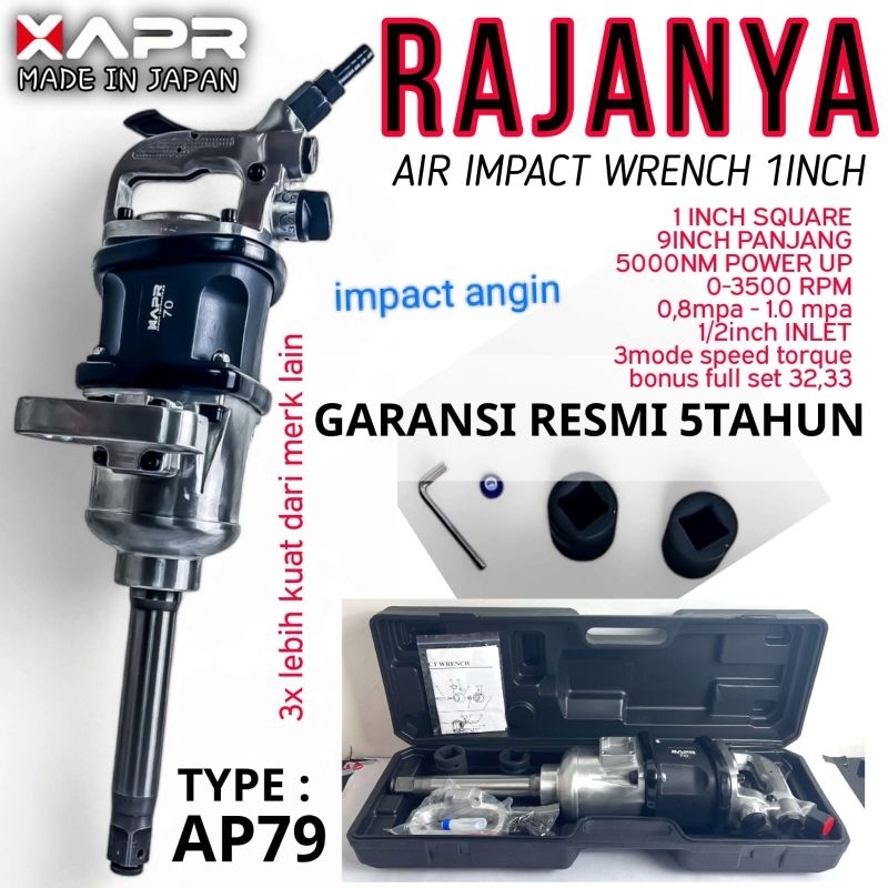 APR RAJA AIR IMPACT WRENCH 1 INCH AP79 tenaga besar untuk truck kontainer kapal tambang dll 5000NM i