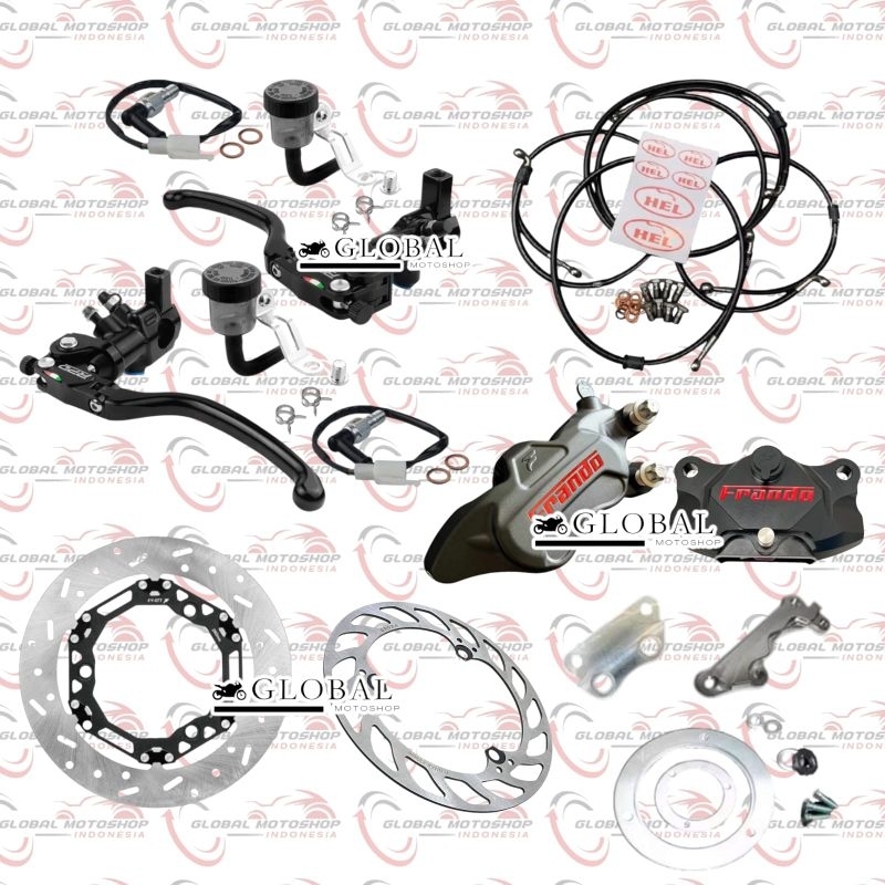 Paket Pengereman Nmax Turbo / Nmax Neo By Frando Brakes // Master Rem RPD 17 16 Mm / Selang Hel Nmax
