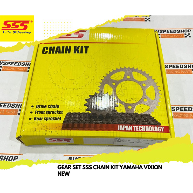GEAR SET SSS YAMAHA VIXION NEW / VIXION - SSS CHAIN KIT