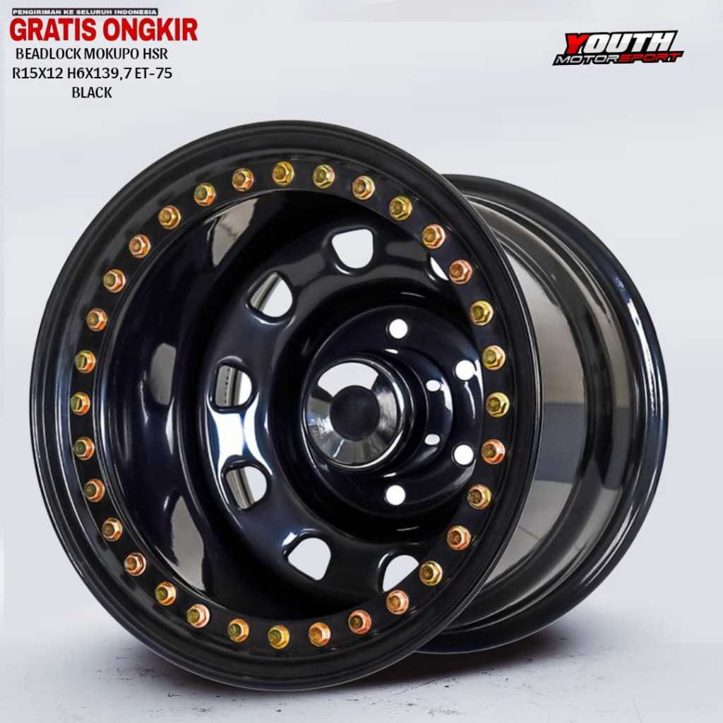 VELG OFFROAD R15 HSR BEADLOCK LEBAR 12 PNP HARDTOP,FORD RANGER,HILUX,TRITON DLL