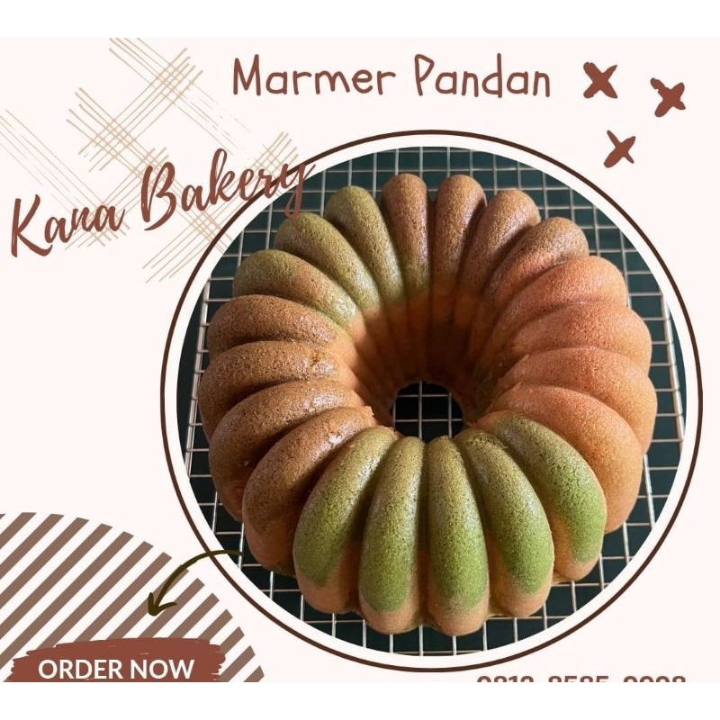 

Cake Marmer Rasa Pandan