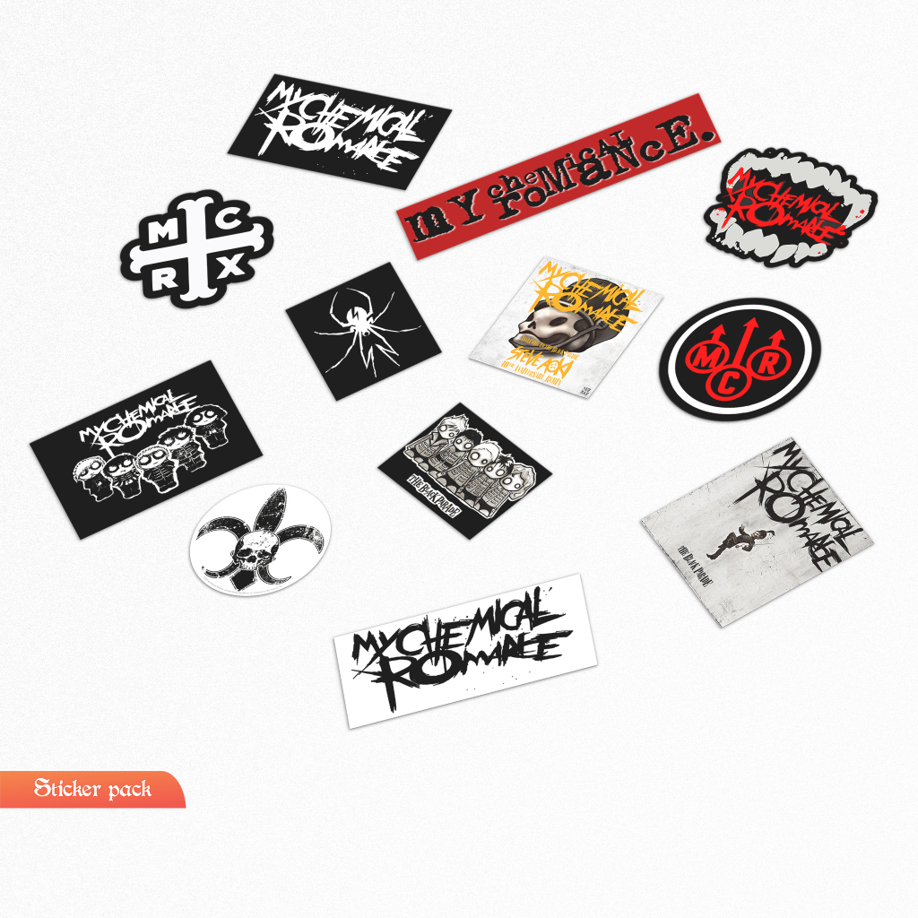 

Stiker Band My Chemical Romance / Sticker Pack 12 Pcs