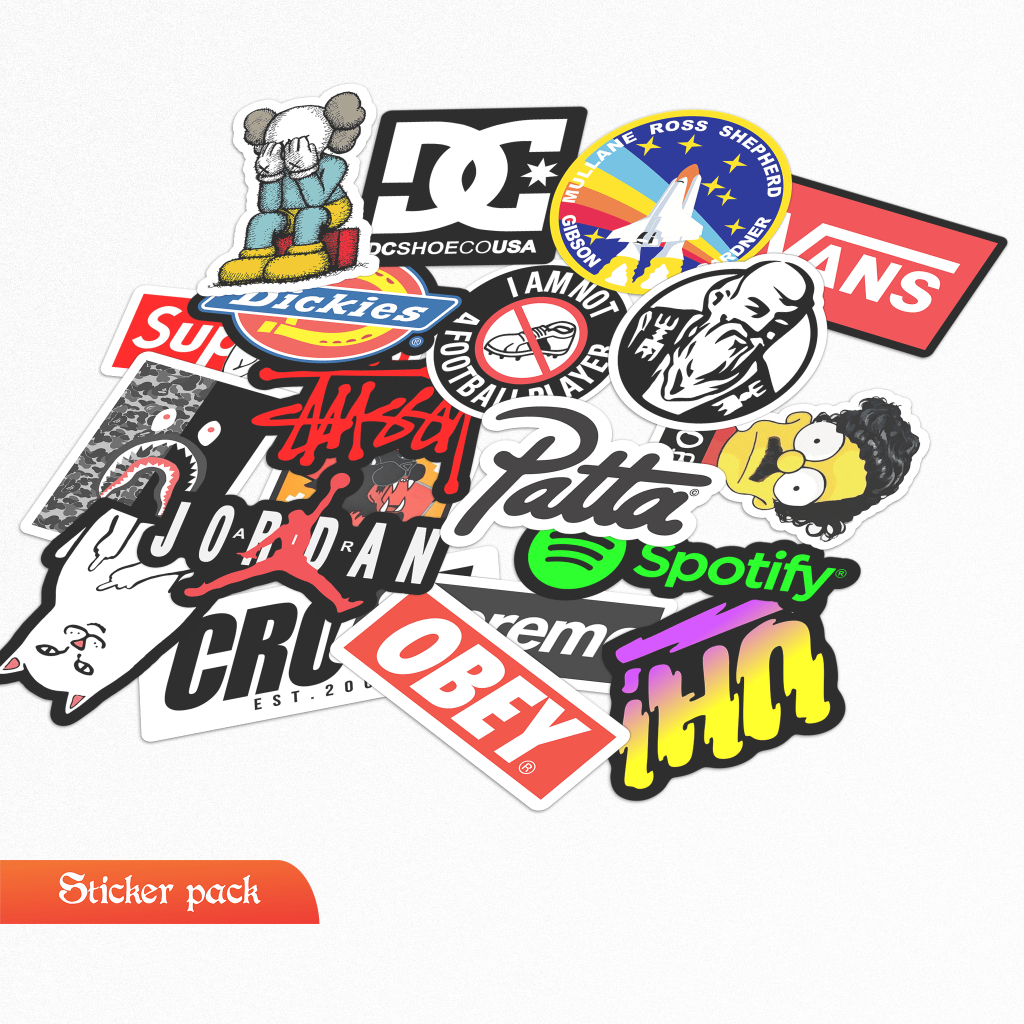 

Stiker sticker aesthetic pack series stiker helm laptop handphone distro brand ripndip nasa obey dickies