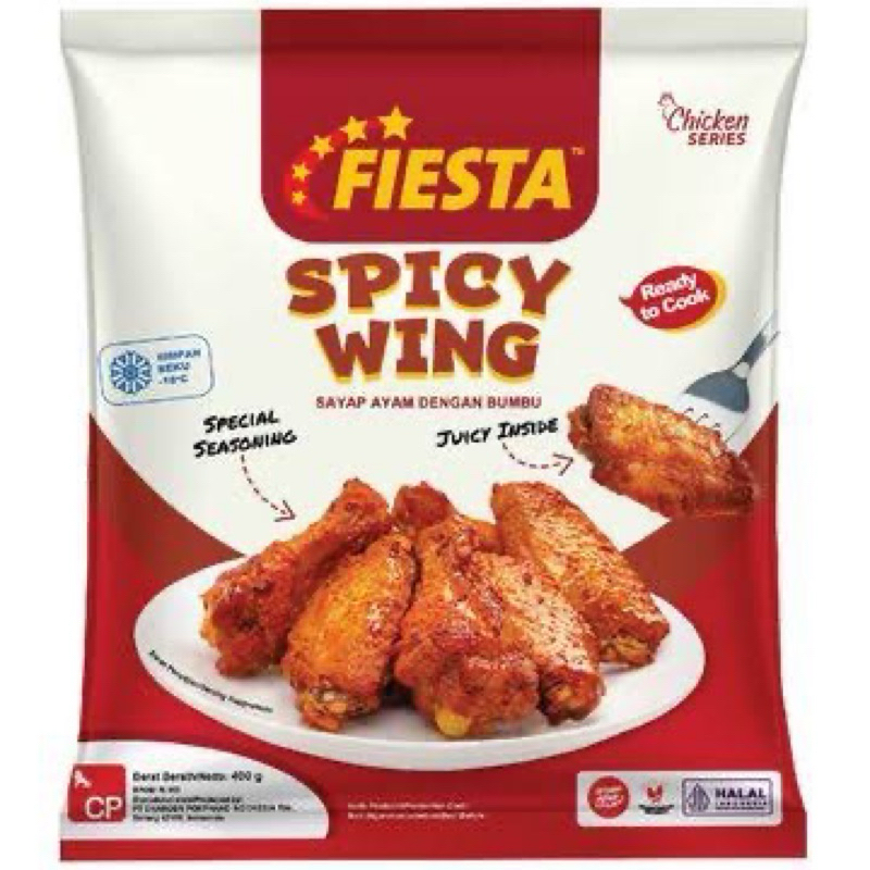 

SPICY WING SAYAP AYAM PEDAS PREMIUN 400 GR - FIESTA
