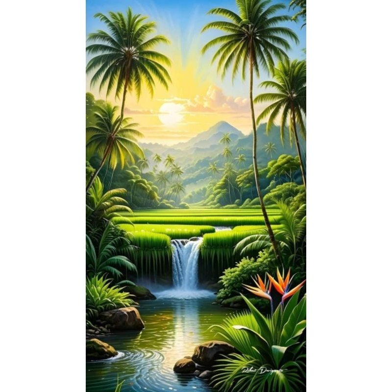 poster cetak jumbo pemandangan alam hiasan dinding pemandangan alam macam macam ukuran