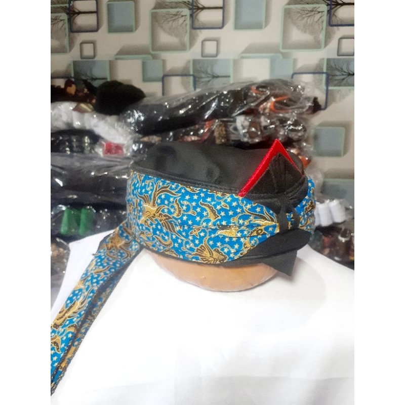 Blangkon lipat,iket kepala,udeng kuncir sliwir,kupluk, tutup kepala tradisional jawa sunda