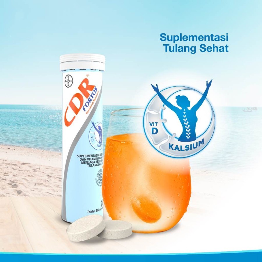 CDR Fortos Suplemen Kalsium 10 Tablet - Untuk Kesehatan Tulang