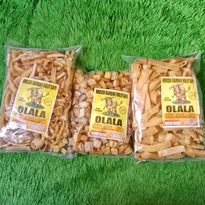 

olala/krecek rambak kulit sapi asli/dorokdok/jangek/krupuk mentah/rambak mentah all varian 1kg