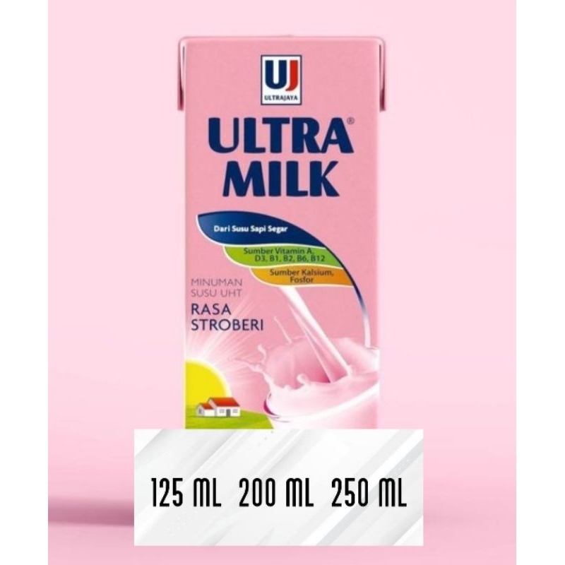 

Grosir Susu Ultra Full Cream Strawberry 125 ml/200ml/250ml