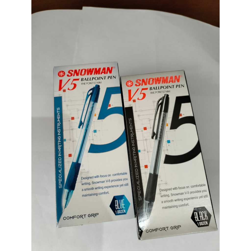 

[ PAK ] Pulpen Snowman V5 0.7mm / Pena / Ballpoint / Bolpen Snowman V5
