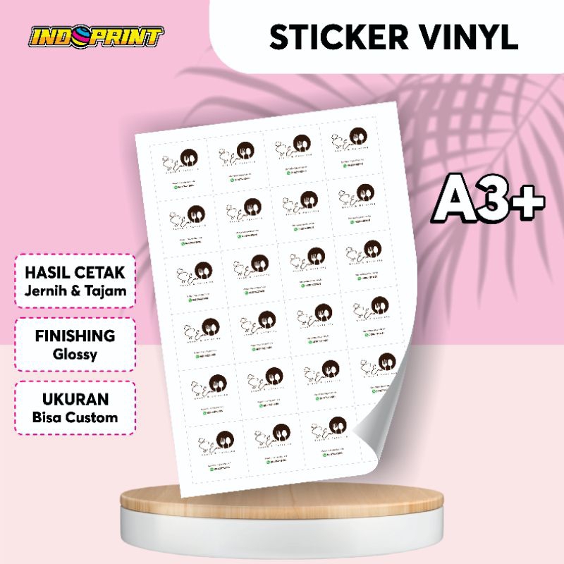 

stiker vinyl / stiker tahan air/ stiker label makanan/ stiker produk/stiker murah