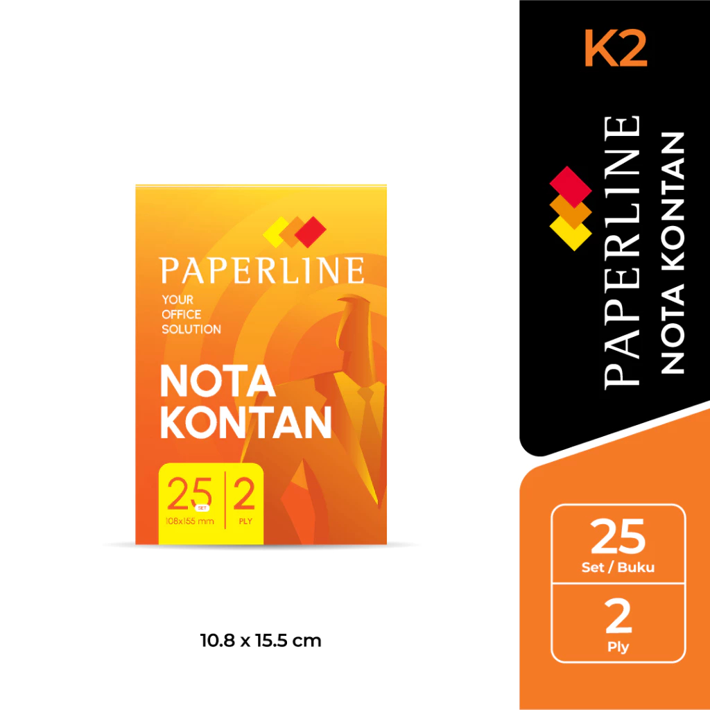 

PAPERLINE Nota Kontan NCR K2 108 X 155MM 2PLY 25LBR