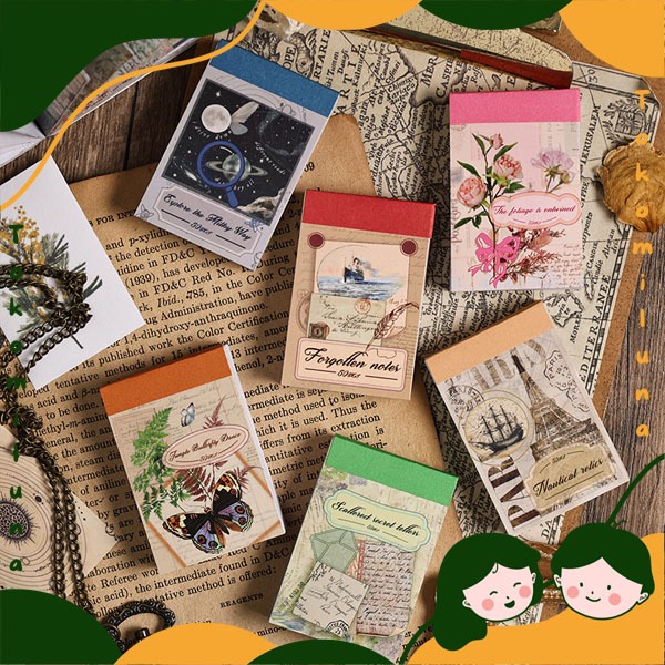 

1 set isi 50 lembar ancient spirit sticker diy journaling aesthetic vintage retro diary deco stiker HB1920