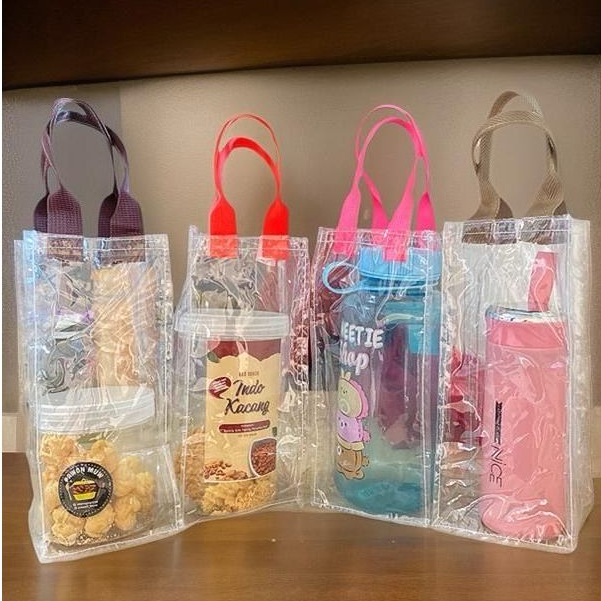 Tas Mika Botol 1 Liter Tebal 0.3 Tas Mika Tumbler Termurah