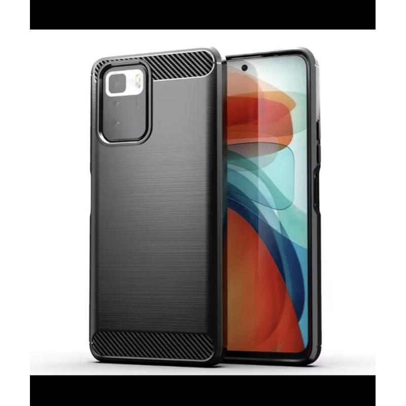 Soft Case Casing Redmi Note 10 Carbon Fiber