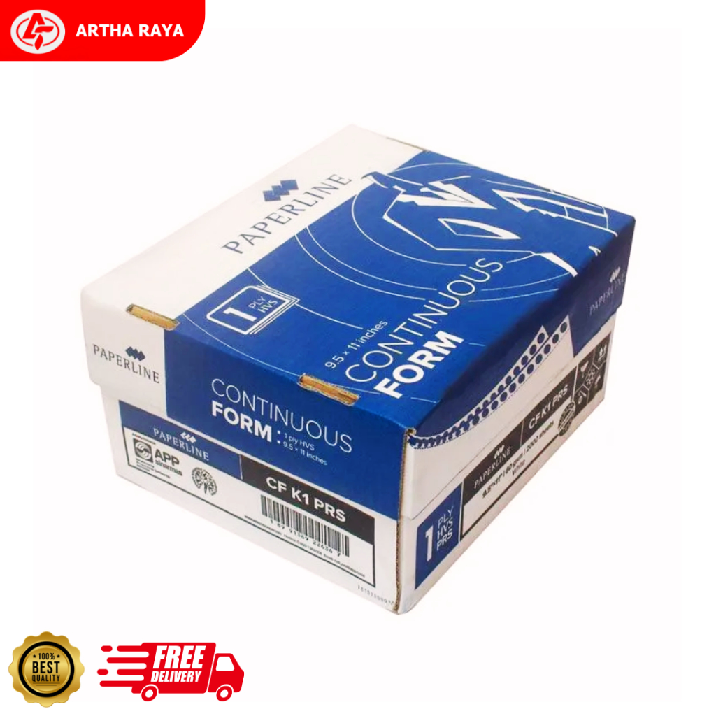 

Kertas Continuous Form Paperline K1 PRS 9,5 x 11/2 Inch 1 Ply PRS Potong Tengah Perforasi