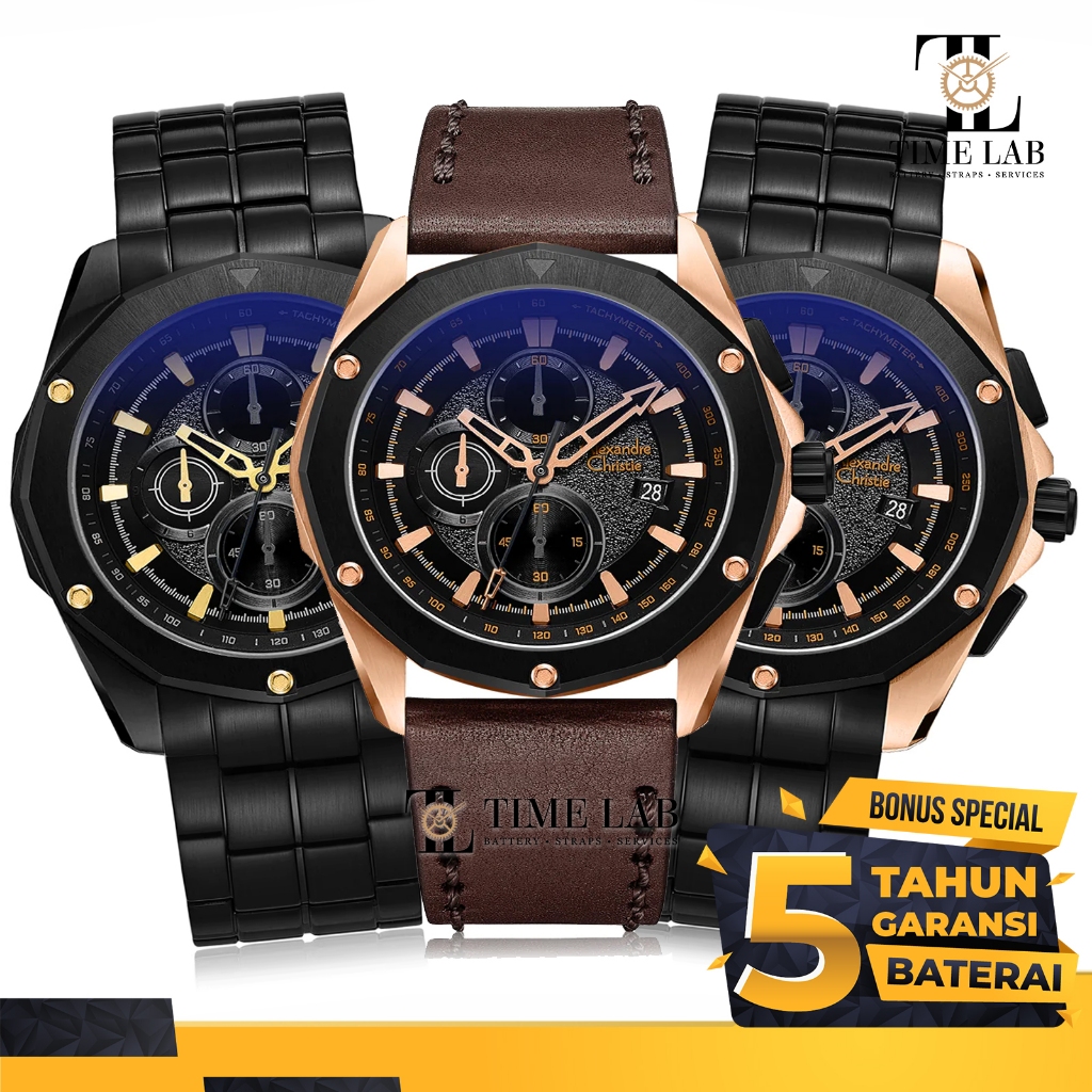 JAM TANGAN ALEXANDRE CHRISTIE AC 6663 MC / AC6663MC / AC6663 PRIA ORIGINAL MURAH