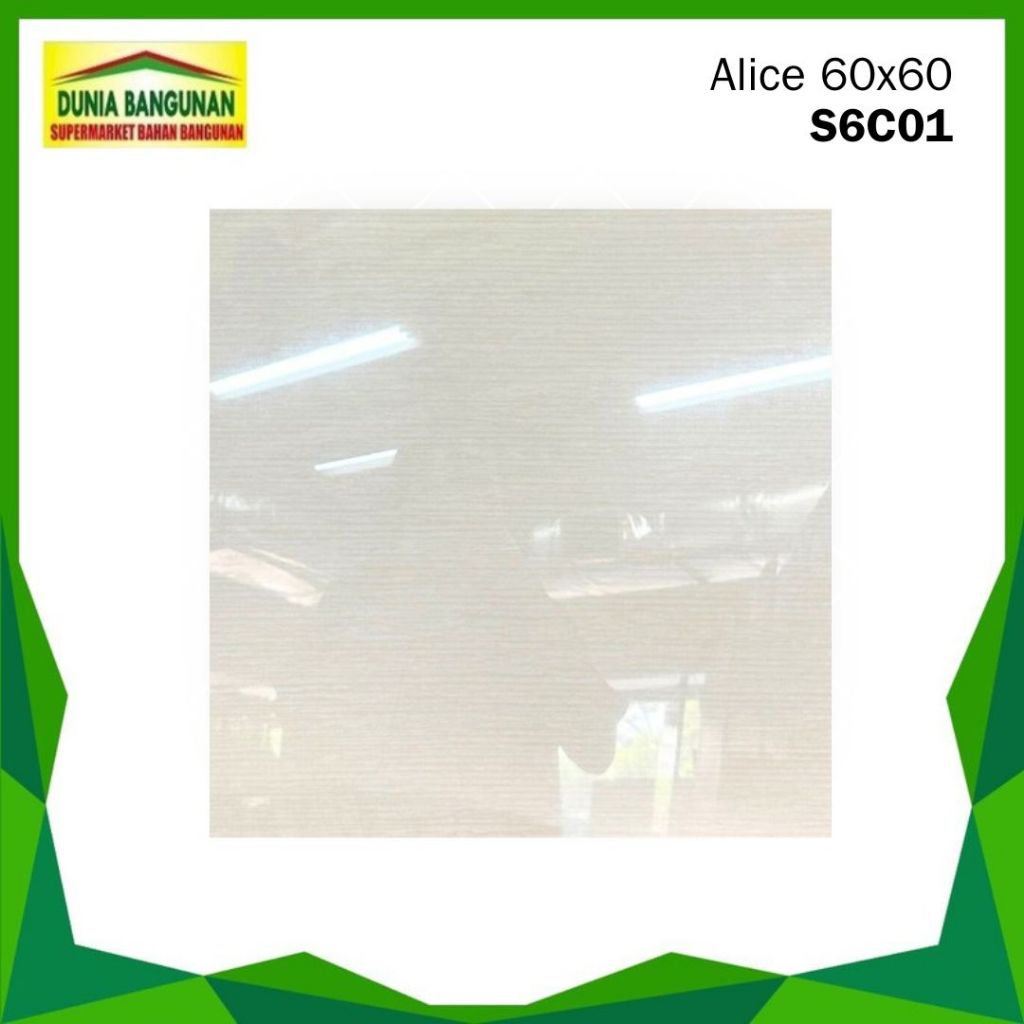 Granit 60x60 Alice Granite S6C01 Granit Cream Motif Marmer / Granit Glossy KW1 / Granit Lantai / Gra