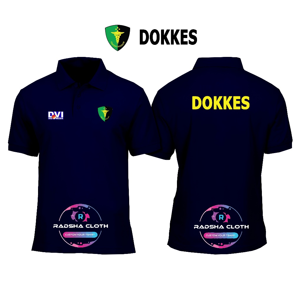 KAOS POLO DOKES - KAOS POLO KERAH DOKES - KAOS CUSTOM SABLON SATUAN - bebas reques custom suka"