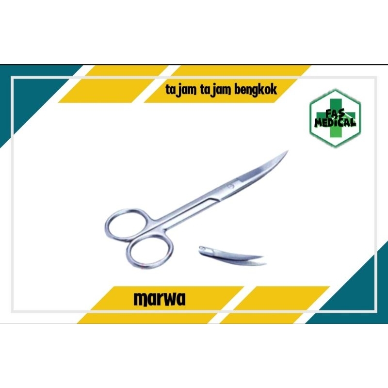 

MARWA Gunting Tajam Tajam Bengkok 14cm