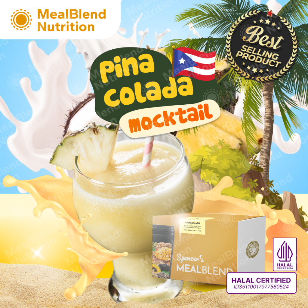 

Spencer's MealBlend - Pina Colada Mocktail | Multigrain Slimming Drink Pengganti Makanan - 1 Sachet