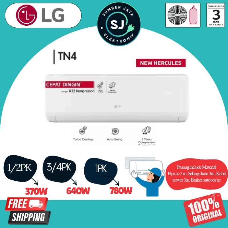 ac LG standard new hercules 1/2pk