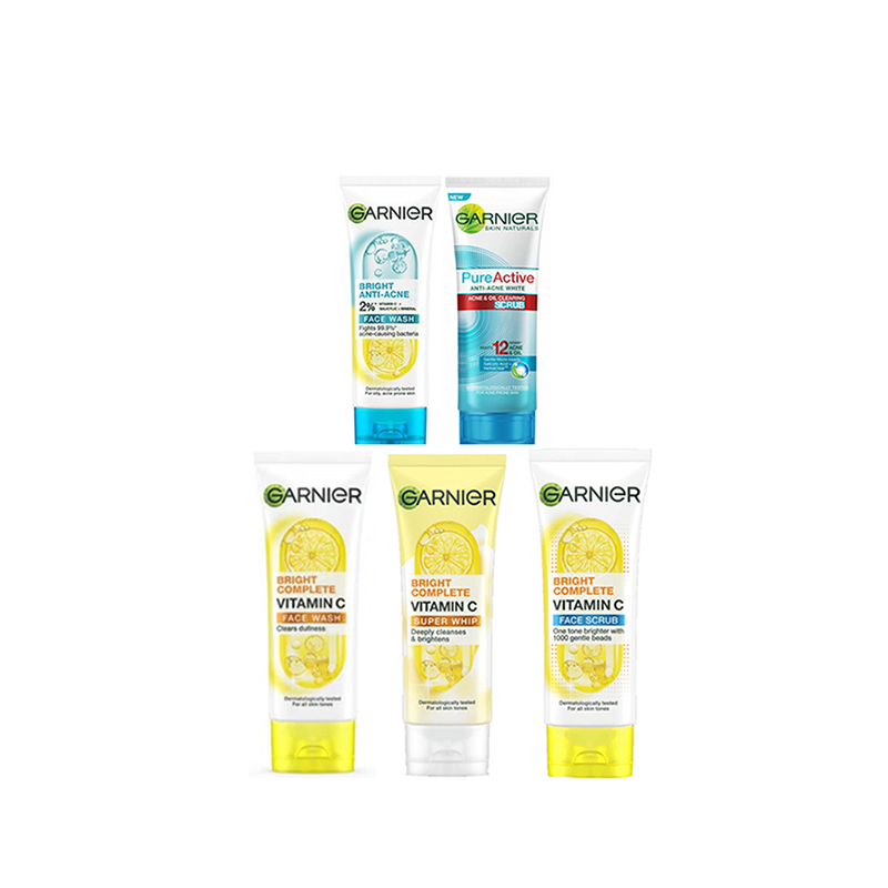 GARNIER PENCUCI MUKA LIGHT COMPLETE BRIGHTENING WHITESPEED LEMON  KUNING 100ML