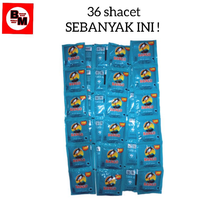 

Kecap Manis Bango 25gram 3 renceng isi 36 sachet