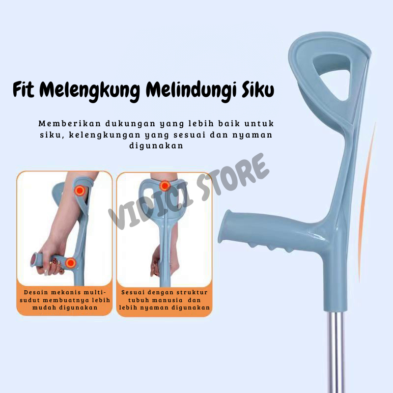 Tongkat Kaki 4 / Alat bantu jalan Tongkat Kaki 4/Tongkat Jalan/Tongkat Medis Berkualitas/Ringan,