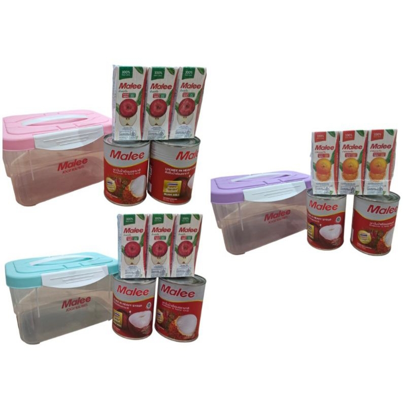 

Malee Juice and Lychee rambutan.. FREE CONTAINER BOX